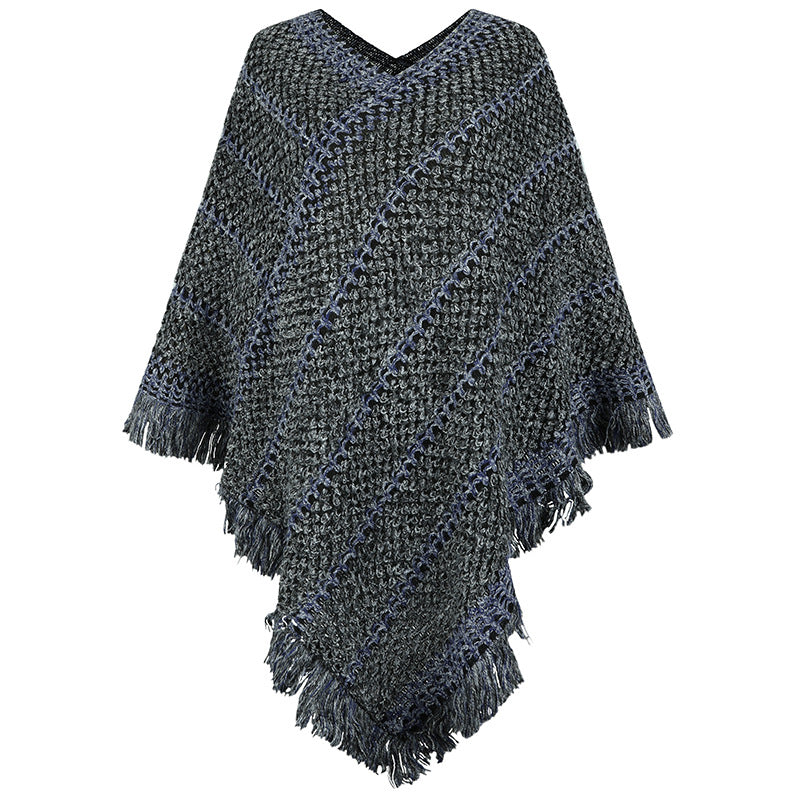 Mavilde | Varm strikket poncho