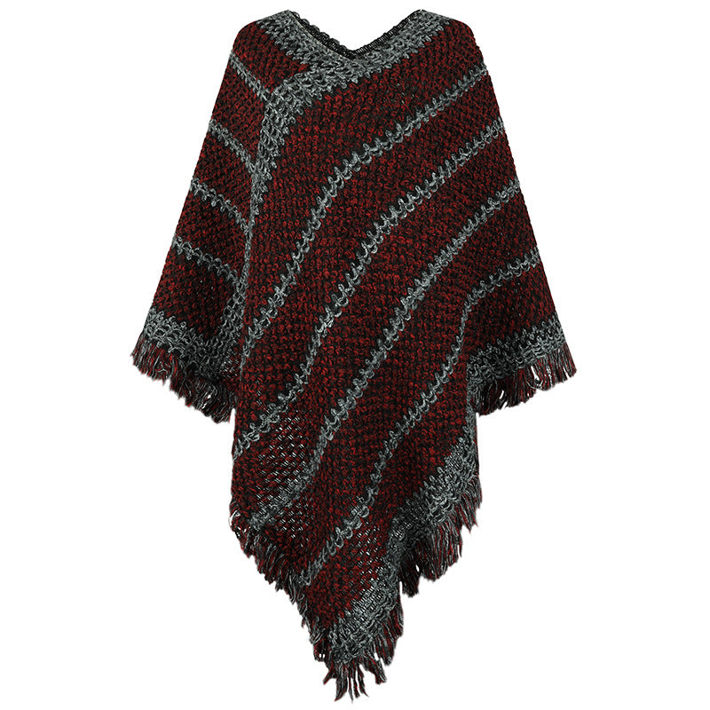 Mavilde | Varm strikket poncho