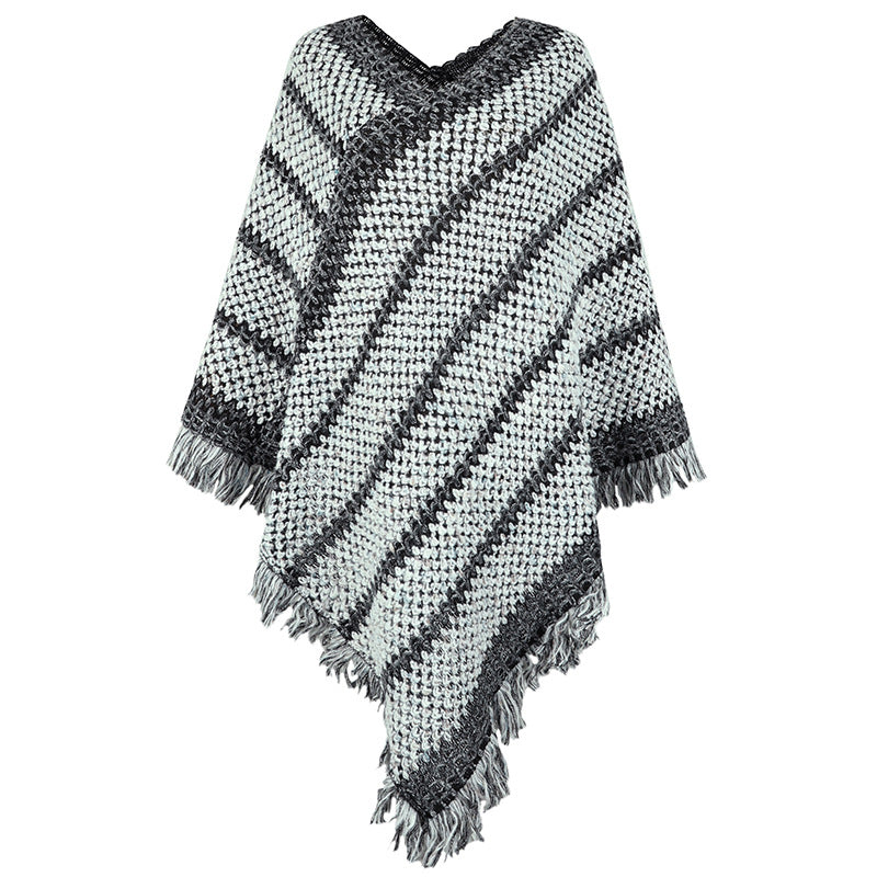 Mavilde | Varm strikket poncho