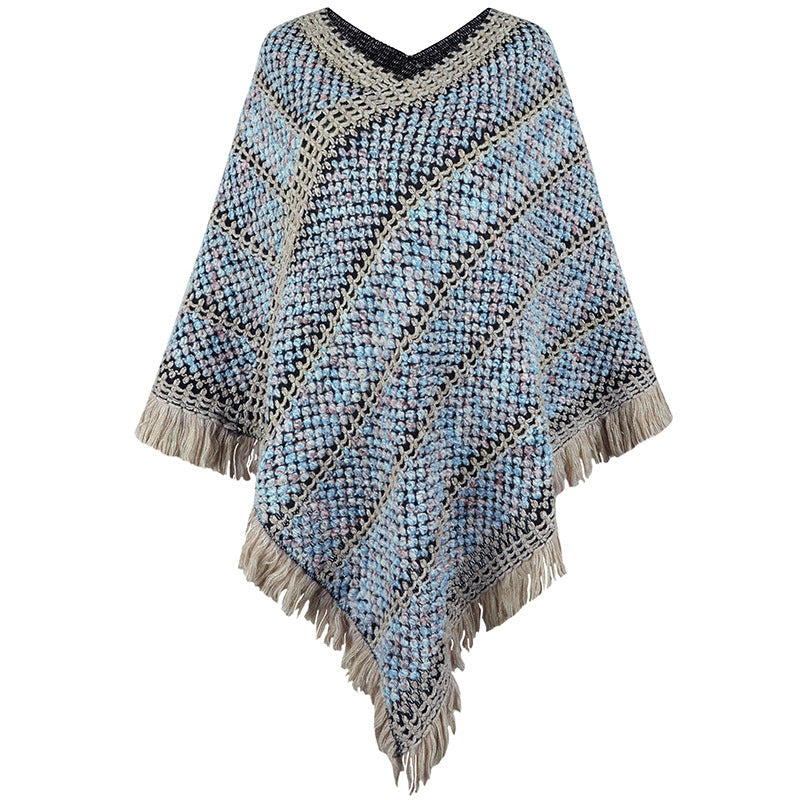 Mavilde | Varm strikket poncho