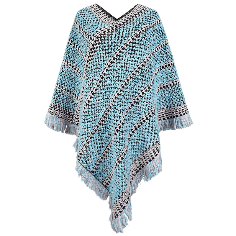 Mavilde | Varm strikket poncho